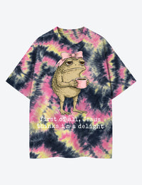 First Of All Jesus Thinks I'm A Delight Frog Unisex Cotton Handmade Tie-Dye T-Shirt