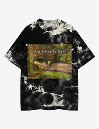 I'm Literally Fine Unisex Cotton Handmade Tie-Dye T-Shirt