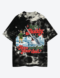 Bye Buddy Christmas Unisex Cotton Handmade Tie-Dye T-Shirt